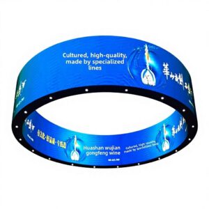 Cylindrical flexible special-shaped full-color LED soft screen spliced large screen 160x80 resolution 250,000 pixels